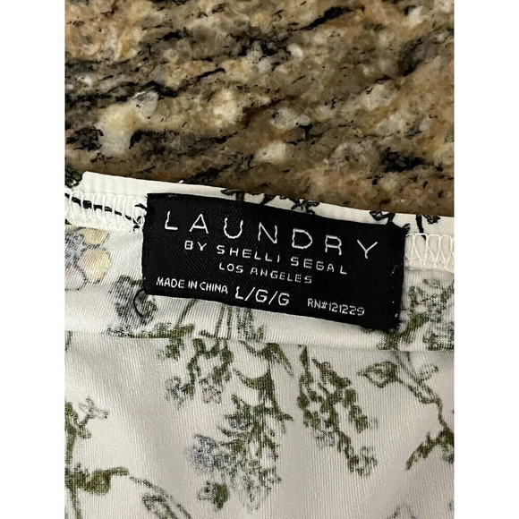 Laundry by Shelli Segql floral cami blouse fairy preppy whimsical boho hippie L - Picture 7 of 8